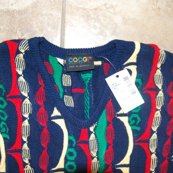 NWT Coogi Womens Multicolor Abstract Sleeveless Knitted Sweater Dress Size Large - Picture 4 of 10